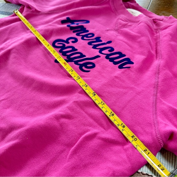 AE Oversized Crew Neck Hot Pink Sweatshirt - Picture 3 of 4